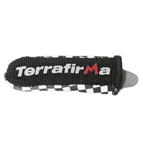 Terrafirma Magnetic Finger, black fabric finger gripper with the Terrafirma logo in white and red, designed for easy magnetic handling.