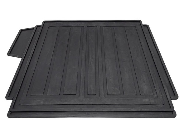 Britpart Boot Loadspace Liner Black Rubber Mat for Range Rover L405, a black rubber cargo mat designed to protect the vehicle's trunk area.