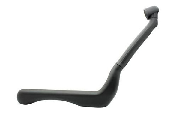 Terrafirma Raised Air Intake Kit for Range Rover P38 | TF159, black air intake pipe with curved design.