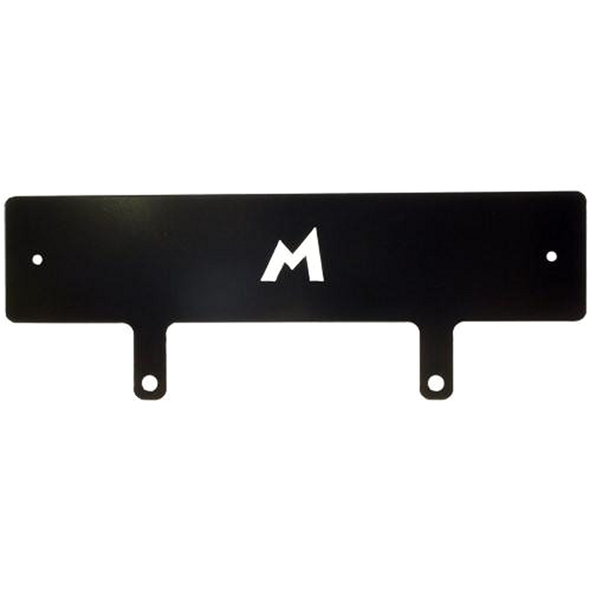 Terrafirma Defender/Discovery 1 Number Plate Mounting Plinth For Winch Bumpers, black metal mounting bracket with mounting holes