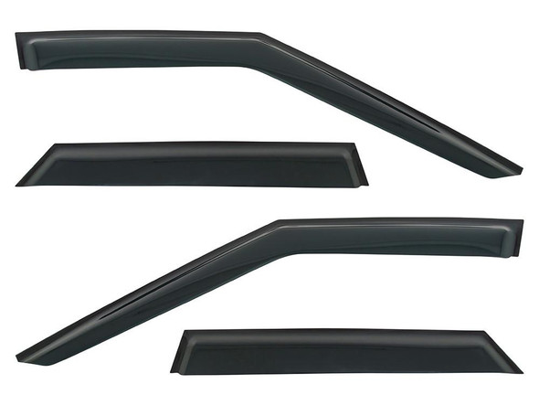 Britpart Window Wind Deflector Set for Discovery 5, black window wind deflectors for vehicle windows. Britpart Window Wind Deflector Set for Discovery 5, black window wind deflectors for vehicle windows.