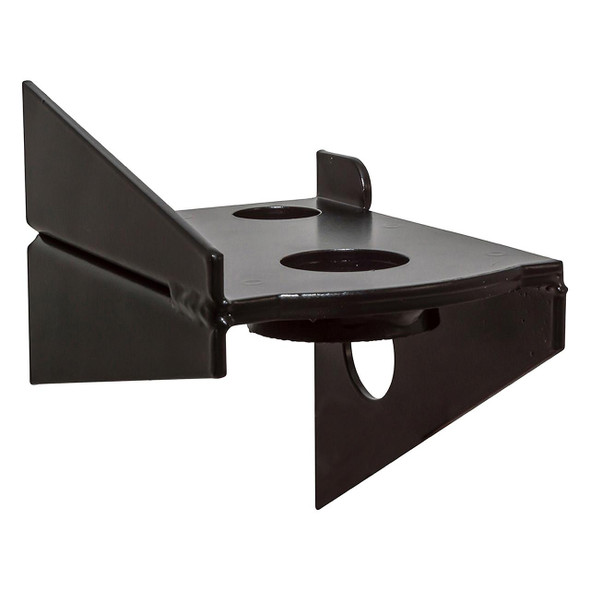 Britpart Rear Right Hand Side Weld-On Body Mount Bracket, black metal vehicle part for Discovery 2, designed for vehicle body mounting and repair.