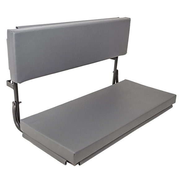 Britpart Rear Bench Seat for Wolf Military for Defender, grey fabric rear bench seat with foldable backrest, suitable for Defender Wolf Military vehicles.