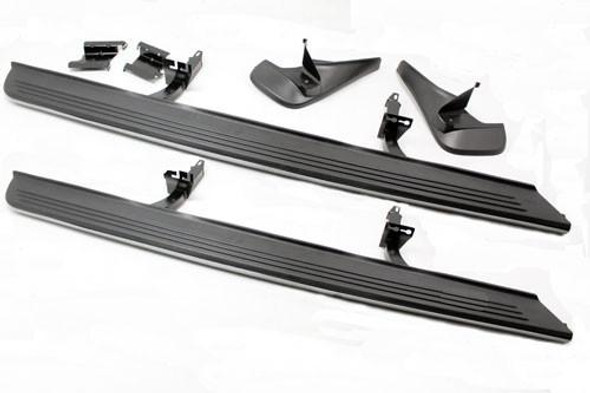 Terrafirma Range Rover L322 Fixed Side Steps, image of the black side step bars and mounting brackets for the Range Rover L322.