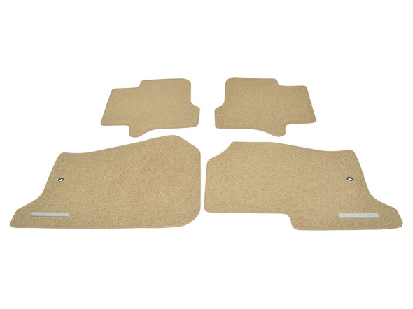 Land Rover Discovery 3 L319 Front & Rear Carpet Floor Mat Set With Rubber Backing Alpaca Beige LHD - LR006433LR