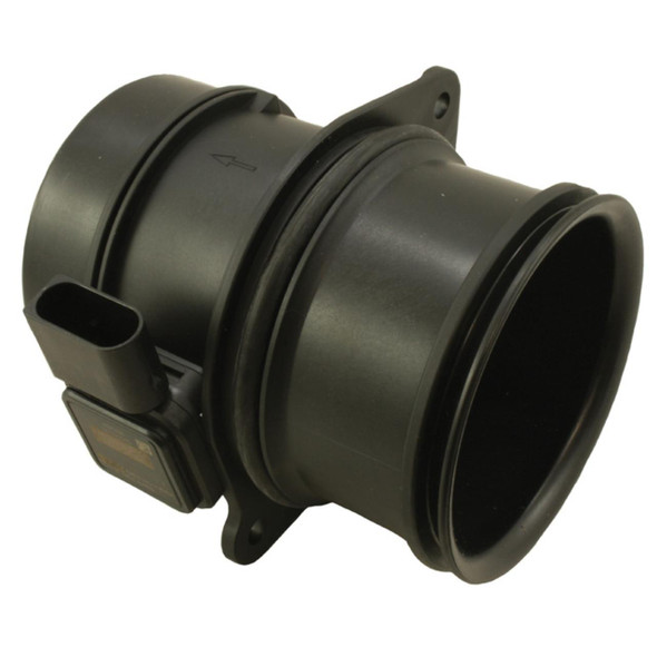 Siemens VDO MAF Airflow Mass Sensor OEM for Range Rover Sport 2.7 TDV6, black cylindrical automotive sensor for measuring air intake mass.