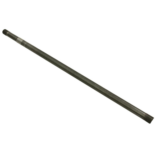 Direct Replacement Rear Axle Driveshaft Left for Defender 110/130, black metal driveshaft with splined ends on both sides.