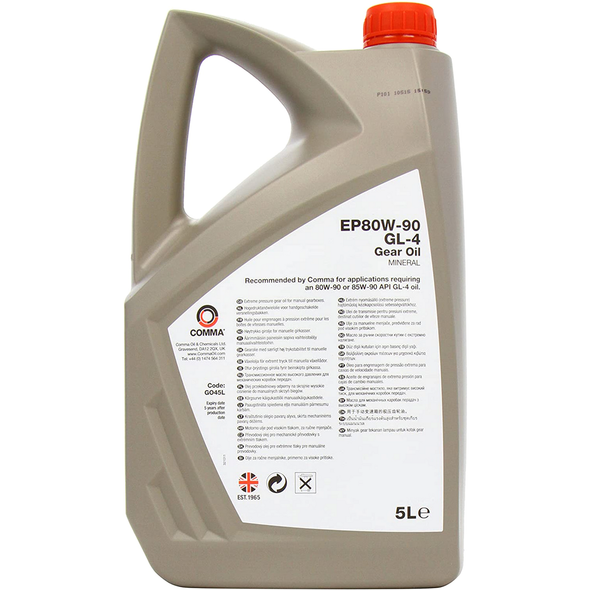 COMMA EP80/90 Gear Oil Gearbox Axle Differential Oil 5L from JGS4x4