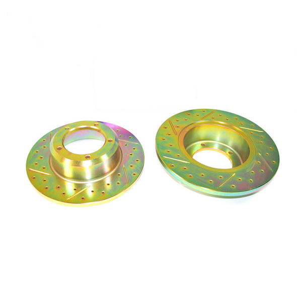 Range Rover Classic Front Solid Brake Discs Drilled and Grooved Performance Upgrade from JGS4x4