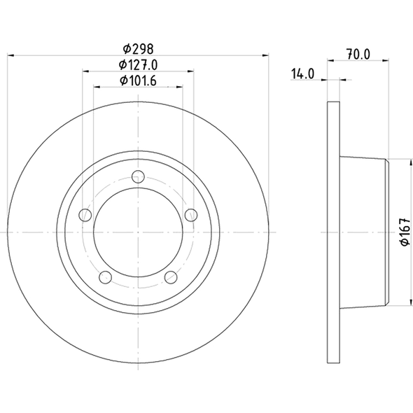 Range Rover Classic Front Solid Brake Discs-Exact OEM Specification - LR017951G-2 from JGS4x4