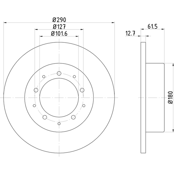 Range Rover Classic Rear Solid Brake Discs-Exact OEM Specification - LR017953G-2 from JGS4x4