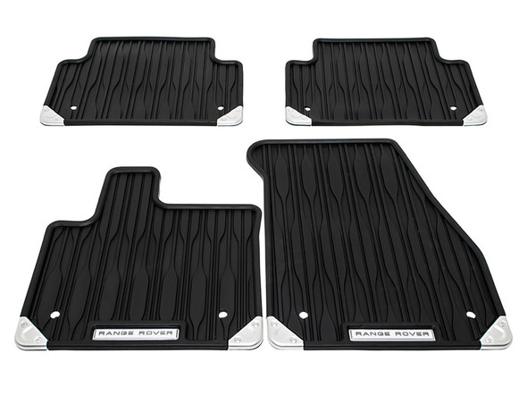 Range Rover Evoque 2019-Front & Rear Rubber Floor Mat Set Black Left Hand Drive from JGS4x4