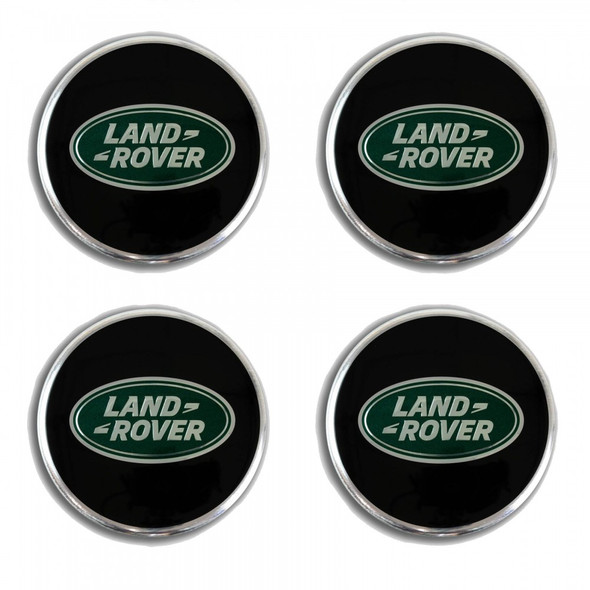 Land Rover Wheel Centre Cap Black & Silver 4Pcs from JGS4x4