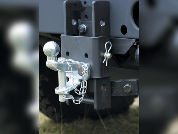 Adjustable Height Tow Bar Bracket for Defender 90 from JGS4x4