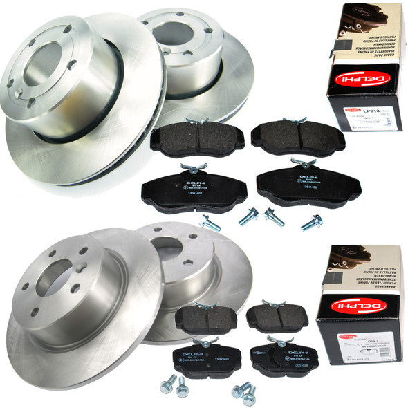 Brake Kit Front & Rear Brake Discs With Delphi Brake Pads Kit for Discovery 2 from JGS4x4