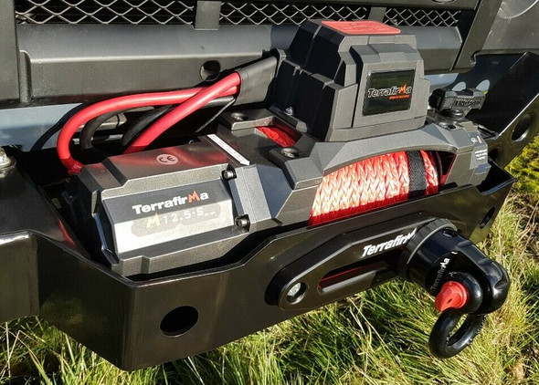 Terrafirma M12.5S 12V Electric Winch with Synthetic Rope and Wireless Remote Controls - TF3320 from JGS4x4