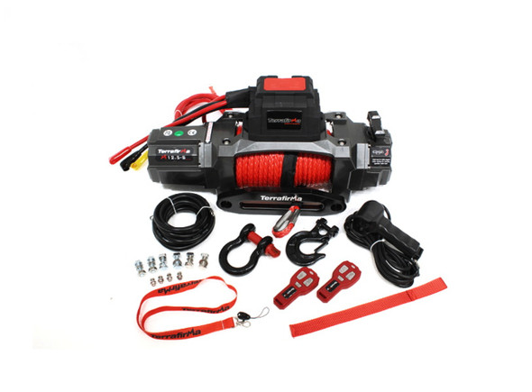 Terrafirma M12.5S 12V Electric Winch with Synthetic Rope and Wireless Remote Controls | TF3320 from JGS4x4