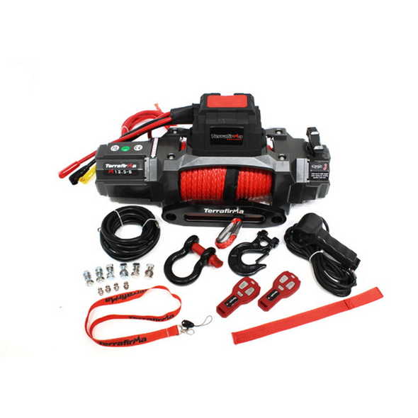 Terrafirma M12.5S 12V Electric Winch with Synthetic Rope and Wireless Remote Controls - TF3320 from JGS4x4