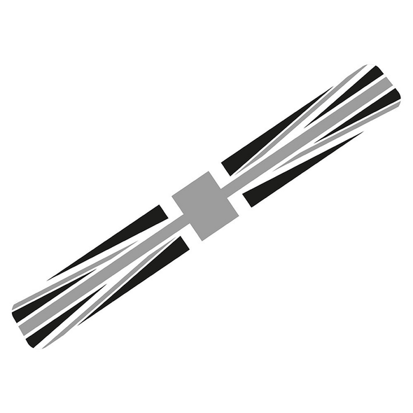 Defender L663 Spare Wheel Cover Grey Union Jack Flag Sticker from JGS4x4