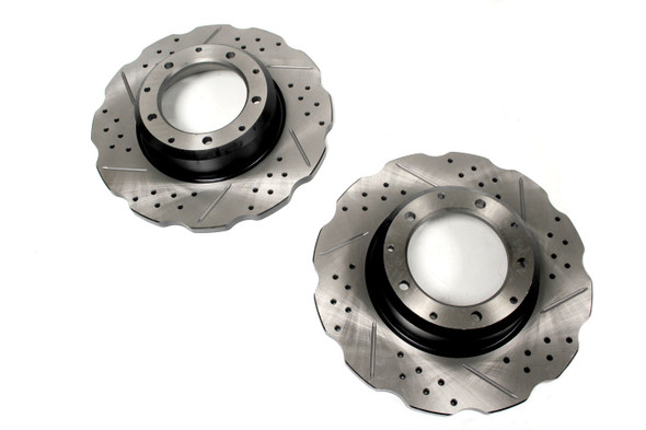 Rear Brake Disc Cross Drilled & Grooved for Defender 110/130 from JGS4x4