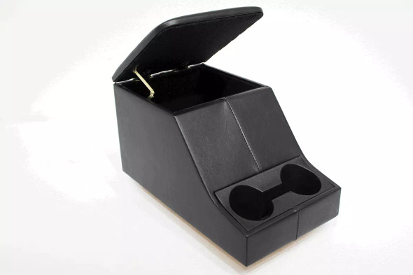 Black Cubby Box with Cup Holders - Terrafirma TF2662B for Defender 90/110 from JGS4x4