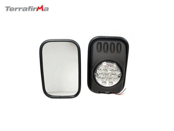 Terrafirma TF700 Wing Mirror Pair with LED Trail Lamps, Finger Grip Housing for Defender, Puma & Series Vehicles from JGS4x4