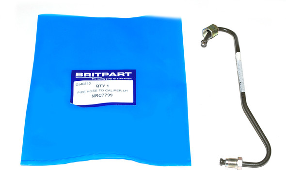 Caliper Left Hand Front Metal Brake Pipe for Defender - NRC7799 from JGS4x4