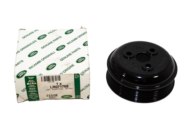 Water Pump Pulley for Range Rover Velar and Discovery 5 2.0 Diesel Ingenium | Genuine - LR071768 from JGS4x4 Water Pump Pulley for Range Rover Velar and Discovery 5 2.0 Diesel Ingenium | Genuine - LR071768 from JGS4x4