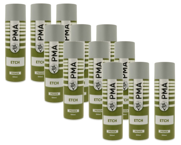 PMA Etch-Primer Fast-Drying Acrylic Primer 500ml x 12 CANS from JGS4x4