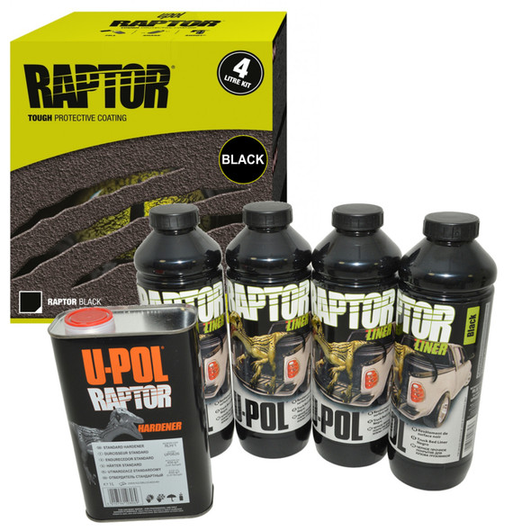 UPOL RAPTOR Ultra Tough Truck Bed Liner Coating BLACK - RLB/S4 from JGS4x4