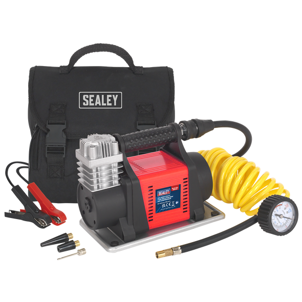 SEALEY 12V Heavy Duty Tyre Inflator/Mini Air Compressor 50L/Min 150 PSI | MAC05 from JGS4x4 SEALEY 12V Heavy Duty Tyre Inflator/Mini Air Compressor 50L/Min 150 PSI | MAC05 from JGS4x4
