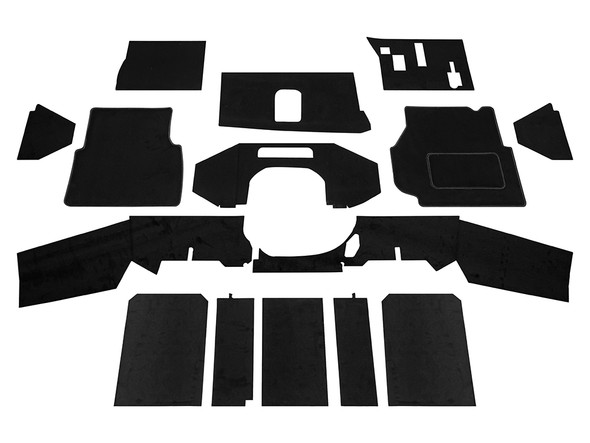 Front Black Carpet Set 300Tdi/Td5 - DA4911 for Defender R380 from JGS4x4