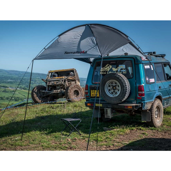 Terrafirma TF1706 2.4x2m Marshall Shelter, Weatherproof Polyester with Fiberglass Poles for Outdoor Events from JGS4x4