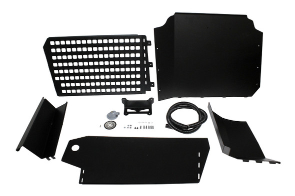 Terrafirma TF984BIN Flip-Up Storage Bin for Discovery 3/4, Aluminium with Lockable Catches & Molle Panel from JGS4x4