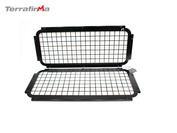 Terrafirma TF5501 External Rear Side Window Guards for Defender - Black, Secure, Ventilated from JGS4x4