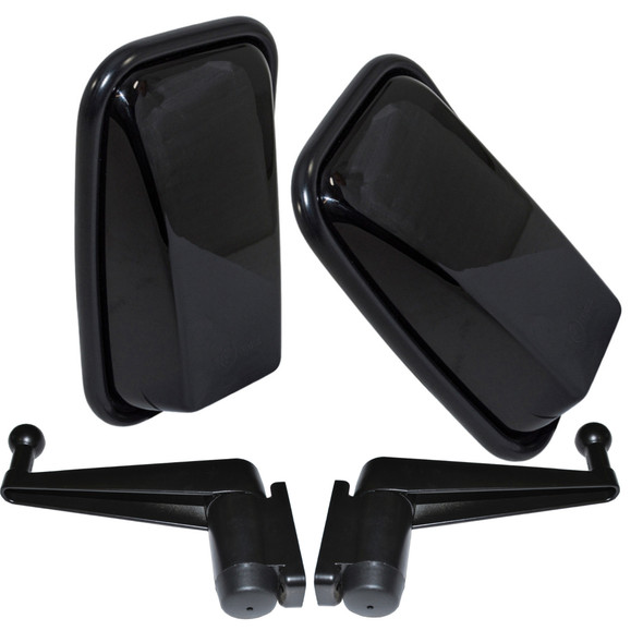 Gloss Black Wing Mirror Heads & Arms Kit (x2) for Defender 90/110 from JGS4x4