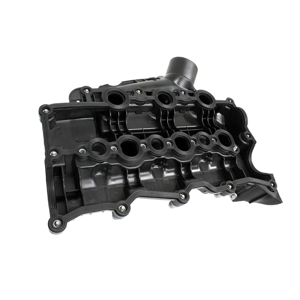 OEM Left Hand Inlet Manifold for 3.0 V6 TDV6 SDV6 Diesel Engines, image showing a black plastic inlet manifold with metal screws and a red cap.