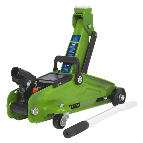 Short Chassis Trolley Jack 2 Tonne - Green