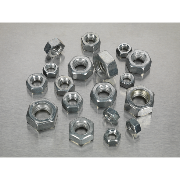Steel Nut Assortment 1/4"-1/2"UNC 320pc
