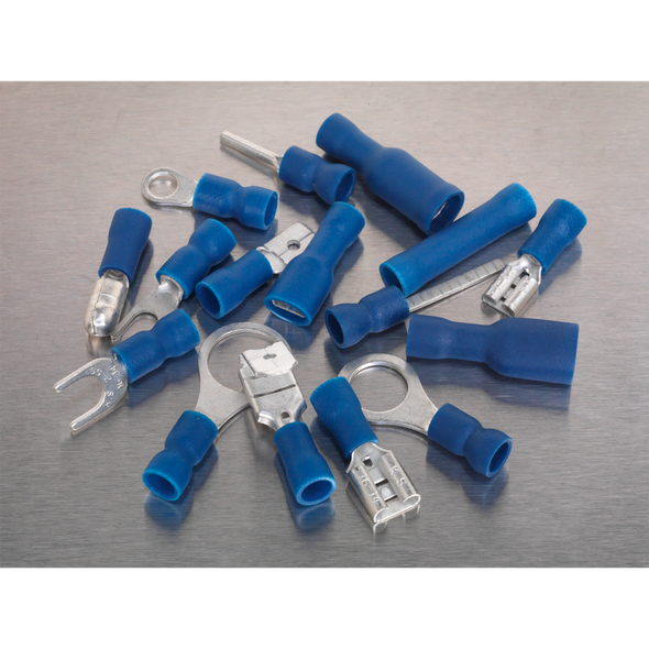 Crimp Terminal Assortment 280pc - Blue