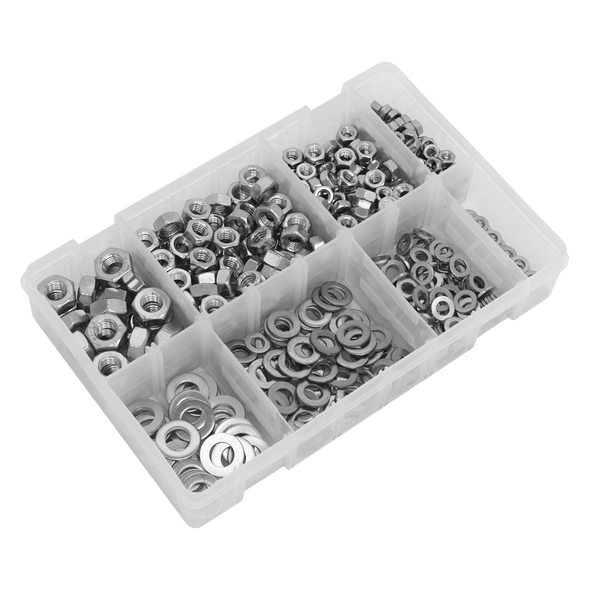 Stainless Steel Nut and Washer Assortment M5-M10 500pc