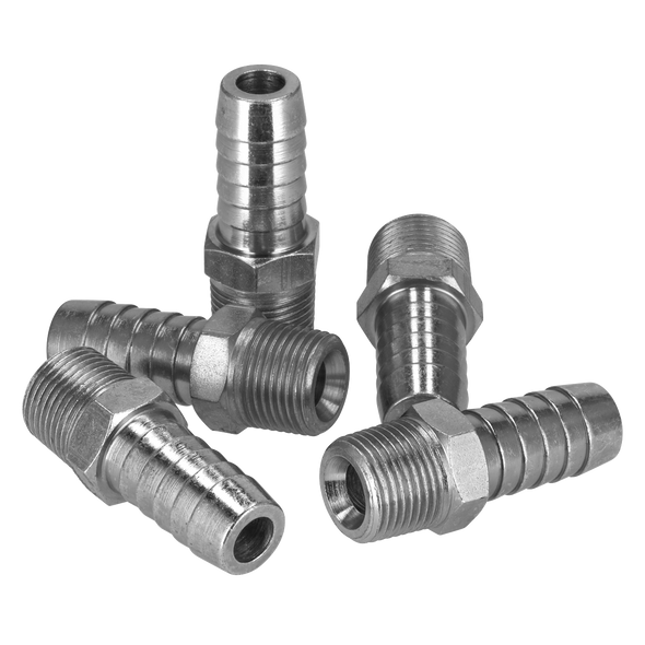 PCL Screwed Tailpiece Male 3/8"BSPT - 1/2" Hose - Pack of 5