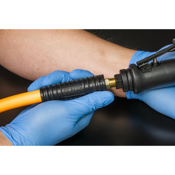 High-Visibility Hybrid Air Hose with 1/4"BSP Unions 20m x 10mm