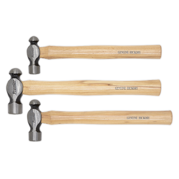 Premier Ball Pein Hammer Set 3pc Hickory Shafts