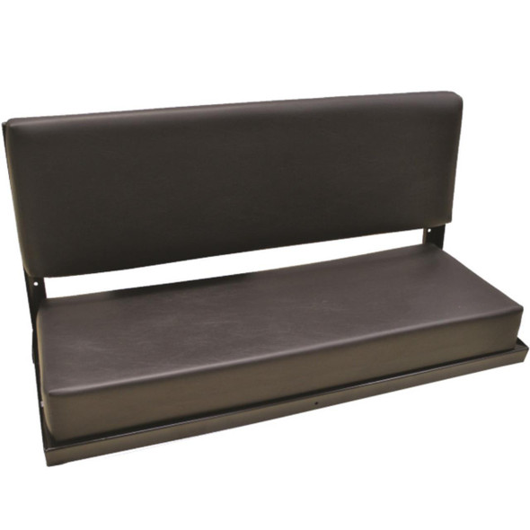 Direct Replacement Rear Bench Seat Black Vinyl - 320737, a black vinyl bench seat for Defender & Series vehicles.