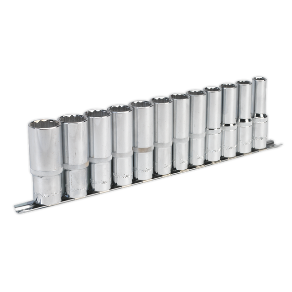 Premier Deep Socket Set 12-Point 1/2"Sq Drive 12pc