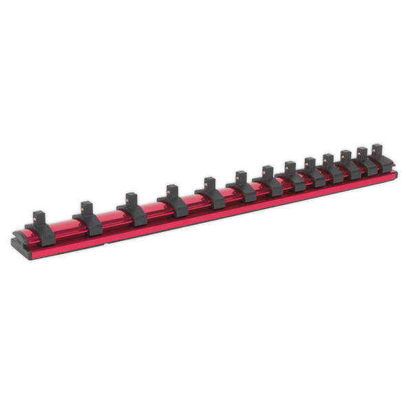 Premier Magnetic Socket Retaining Rail with 13 Clips 1/4"Sq Drive