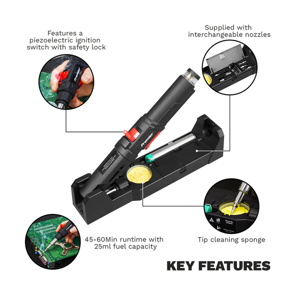Butane Soldering Iron Kit 3-in-1 Quick Release