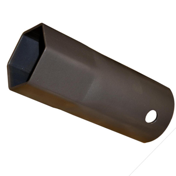 Direct Replacement Wheel Bearing Hub Nut Box Spanner for Defender Discovery Range Rover, black metal tool with hexagonal socket end and a hole on the opposite side.