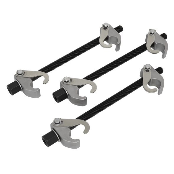 Coil Spring Compressor with Safety Hooks 1200kg 3pc
